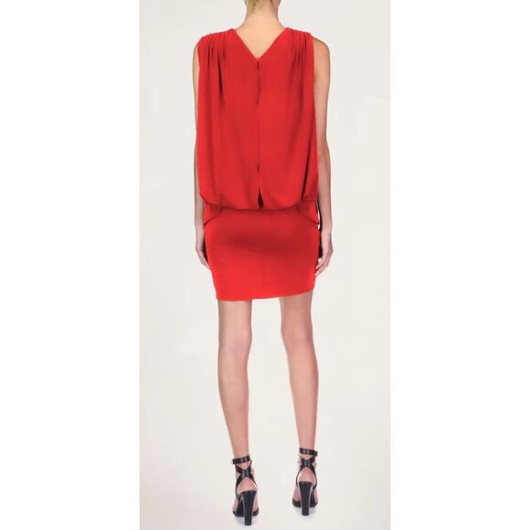 Halston RIA V NECK JERSEY DRESS -14 - Picture 2 of 9